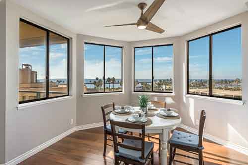 Ocean view dining room at 120 The Village #305 Redondo Beach